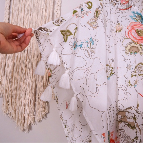 Z&L Boho Swimsuit Cover Up Poncho Flower Print - Picture 4 of 7